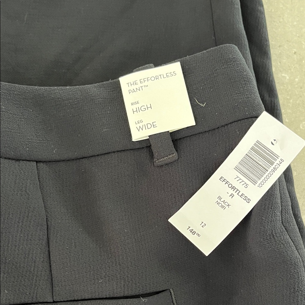Aritzia Effortless Pants Black 12 31” Long Babaton Wilfred Wide Leg